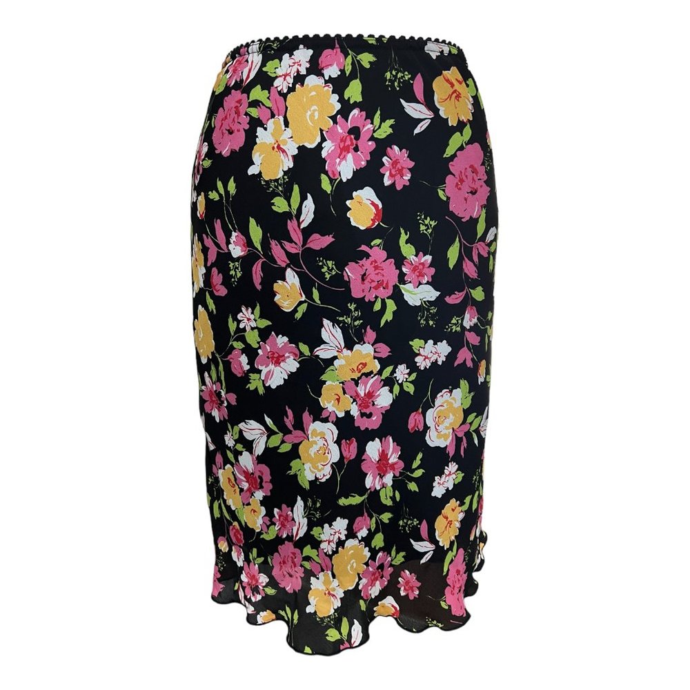 Vintage floral midi skirt
